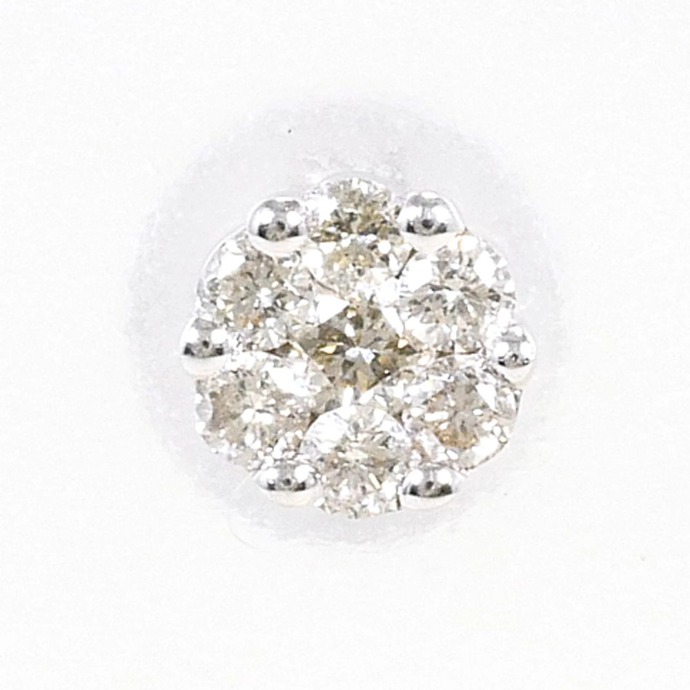 VINTAGE 18k Silver Diamond Earrings